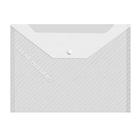 A4 Clear Plastic Document Bag Waterproof Envelope Folder With Snap Button Large Capacity File Storage Organizer