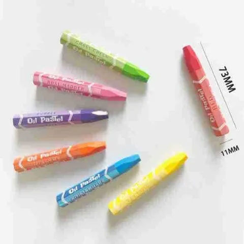 Hexagonal Oil Pastels Set Kids Student Art Drawing Crayon Washable Painting Supplies