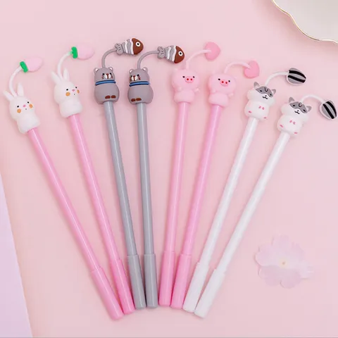 Cute Cartoon Animal Gel Pen Office School Writing Supplies Black Ink Cute Design Student Stationery