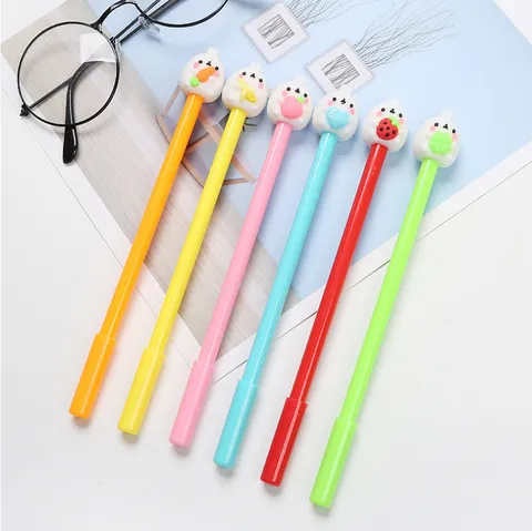 Creative Cartoon Rabbit Gel Pen Cute Animal Fruit Design Black Ink Writing Pen For Students School Supplies