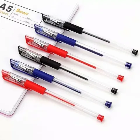 Διαφανές Stylos Gel Lepti Myti Mavro Ble Kokkino Melani Omali Grafi Gia Grafeio Scholeio Stationery