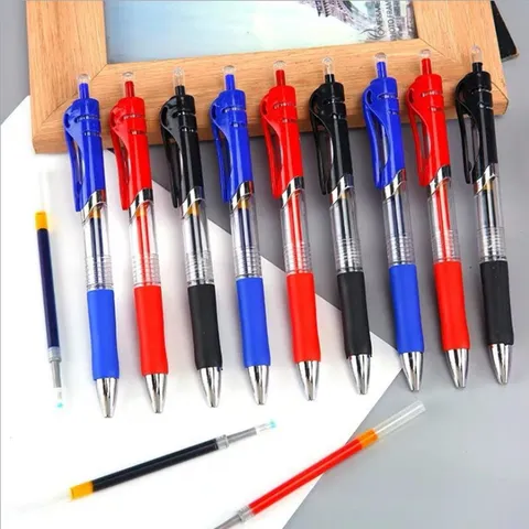 Anasyromeno Gel Pen Myti Volidas Grigoris Stagnosis Mavro Kokkino Ble Melani Penia Gia Scholeio Grafeio Grapsimo Stasima