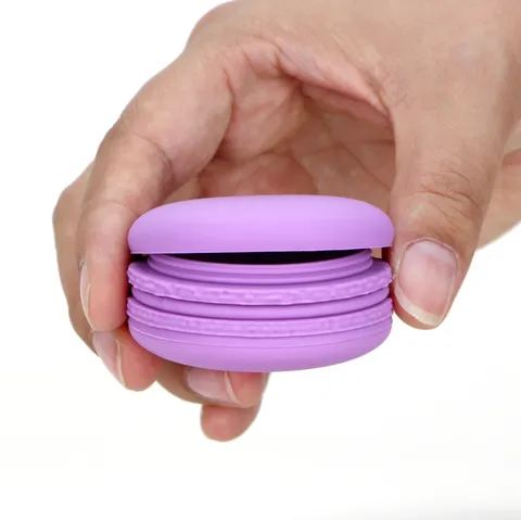 Portable Silicone Macaron Storage Box Small Travel Jewelry Organizer Case Mini Cosmetic Container