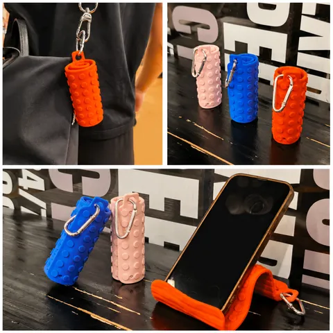 Flexibles Silikon Handyhalter Faule Halterung Tragbare Biegbare Desktop Halterung Mit Karabiner Für Handy Tablet Schreibtisch
