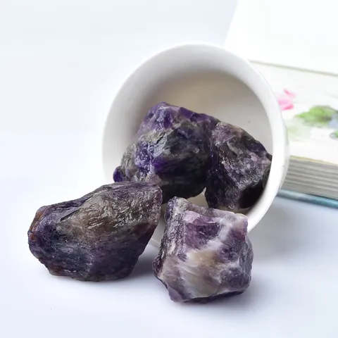 Pietra Grezza di Ametista Naturale Cristallo Viola Pietra Diffusore Irregolare Quarzo Battuto a Mano per Decorazione Aromaterapia Casa Ufficio