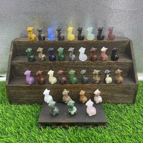 Natürliche Stein Alpaka Figur Handgeschnitzte Kristall Lama Statue Edelstein Tier Skulptur Mini Alpaka Deko Für Haus Büro Schreibtisch