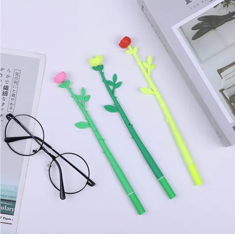 Creative Cute Cactus Flower Gel Pen Black Ink Signature Pens Office Stationery Student Supplies Writing Tool