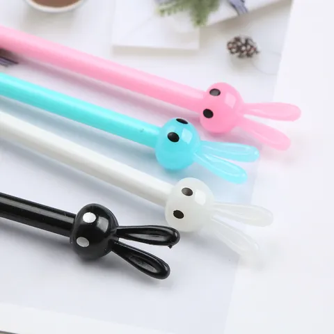 Creative Cartoon Rabbit Gel Pen Black Ink Cute Animal Writing Pen For Office School Stationery Supplies
