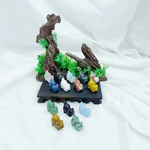 3cm Natural Crystal Cat Figurine Hand Carved Gemstone Lying Cat Statue For Home Office Decor Healing Stone Animal Ornament Gift