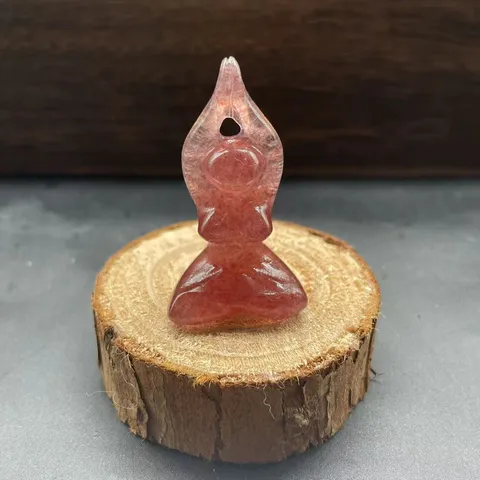 Natural Gemstone Yoga Woman Figurine Carved Crystal Meditation Girl Statue Healing Stone Spiritual Zen Decor Home Office Small Ornament