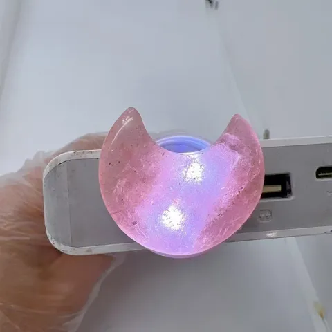 Natürliche Kristallsteine USB Nachtlicht Stern Mond Herz Form Heilquarz Ornament Schreibtischlampe Tischdeko Haus Schlafzimmer Beleuchtung Geschenk