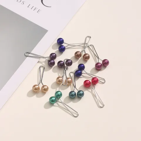 Fibbia per Sciarpa a Forma di U con Perla di Cristallo Spilla per Scialle Set di Gioielli per Capelli alla Moda Clip per Sciarpa da Donna Accessori per Spilla