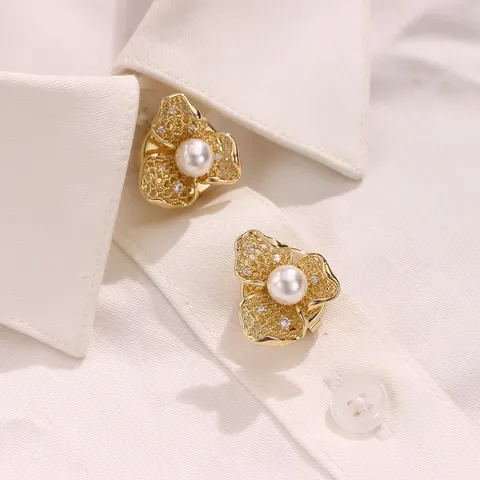 Unisex Χάλκινα Μανικετόκουμπια Zirconia Καλύμματα Κουμπιών High End Κομψό Πουκάμισο Κοστούμι Μεταλλικά Διακοσμητικά Αξεσουάρ