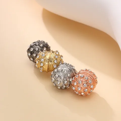 Fibbia per Sciarpa Magnetica in Strass in Lega Clip per Scialle Rotonda Geometrica Spilla Hijab Accessori di Gioielli di Moda da Donna