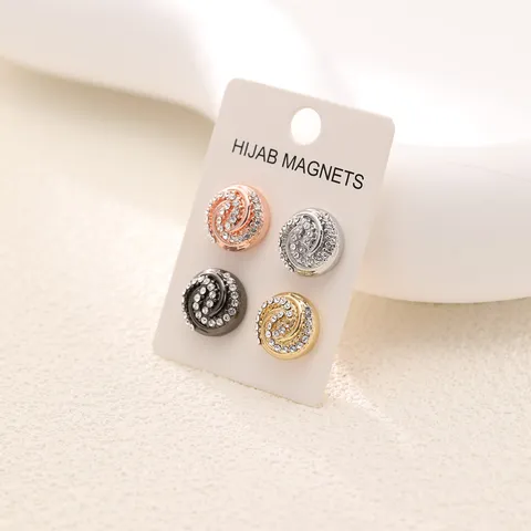 Multifunktionale Kristall Strass Hijab Magnete Starke Magnetische Pins Brosche Schal Clips Hijab Accessoires Für Frauen