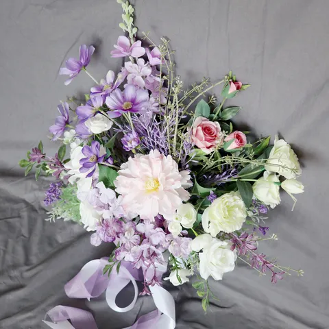 Künstliche Hochzeit Blume Brautstrauß Seide Rosen Pfingstrosen Strauß Mit Satinband Für Outdoor Zeremonie Fotografie Wohnkultur Party