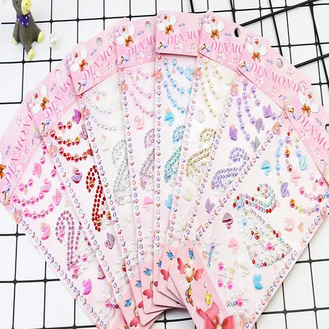 DIY Kristal Hars En Kunstmatige Parel Zwaan Stickers Schattige Cartoon Strass Sticker Voor Telefoon Notebook Kantoorbenodigdheden Decoratie Kunst Ambacht