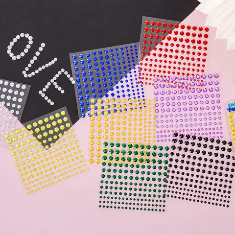 Acrylic Diamond Stickers DIY Crystal Rhinestone Gem Stickers Self Adhesive Phone Album Makeup Party Decorative Stickers