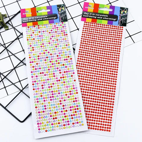 Acrylic Rhinestone Stickers Self Adhesive Crystal Gems Diamond Stickers For Car Phone DIY Crafts Decoration