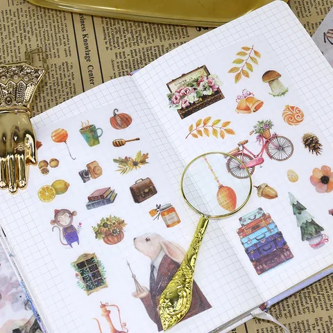 Vintage Washi Stickers Esthetische Dagboek Scrapbook DIY Decoratief Materiaal Ambachtelijke Stickers Voor Dagboek
