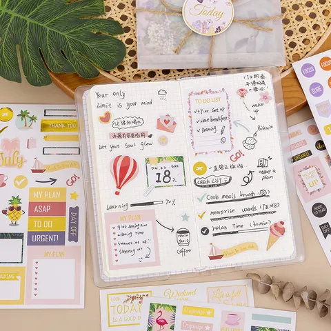 Creatieve Planner Stickers Set Waterdichte Decoratieve Agenda Stickers Voor Kantoor School Dagelijkse Dagboek Planning