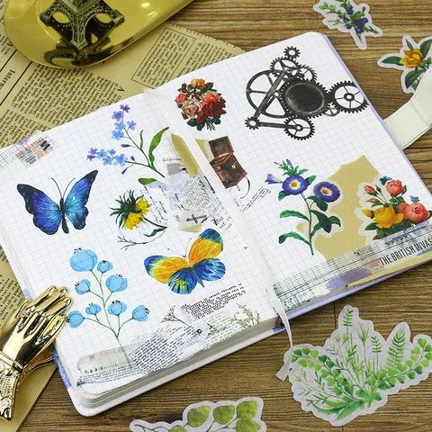 Vintage Washi Stickerpakket Retro Dagboek Plakboek DIY Decoratieve Schrijfwaren Stickers Esthetische Kunst Ambacht