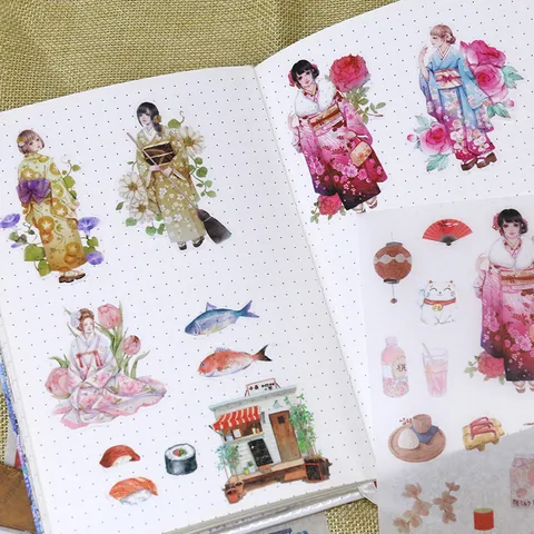Japans Stijl Tokio Meisje Washi Planner Stickers Decoratieve Schattige Dagboek Kantoorartikelen Benodigdheden Voor DIY Scrapbooking Dagboek