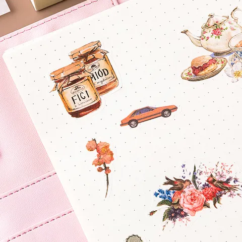Washi-Papier Sticker Set Schattige Cartoon Dagboek DIY Decoratieve Kantoorartikelen Decals Voor Scrapbooking Dagboek Planner