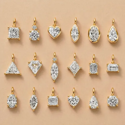 316 Stainless Steel Rhinestone Geometric Pendants For Women DIY Jewelry Making Necklace Accessory Heart Water Drop Shape Minimalist Charms