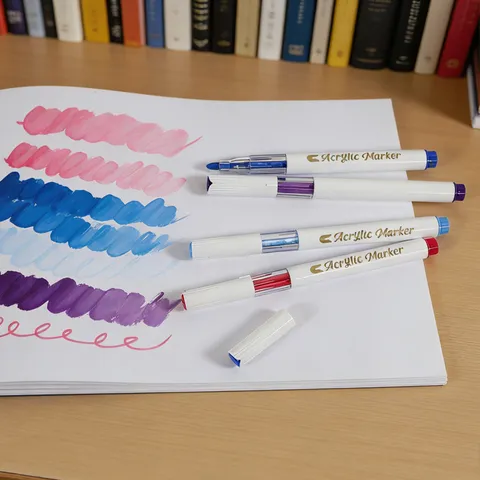 Colorful Acrylic Marker Pens Kids Painting Set Water Based Soft Head Graffiti Pens Art Drawing Supplies for Children