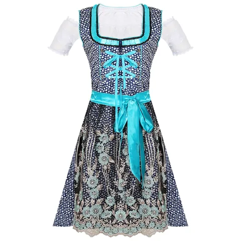Damen Traditionelles Deutsches Oktoberfest Dirndl Kostüm Alpin Ethnisch Top Und Hose Aufführung Uniform Bayrische Tracht