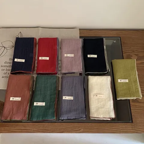 Dames Literair Retro Effen Kleur Lange Sjaal Elegante Randafwerking Veelzijdige Lichtgewicht Mode Hals Sjaal Sjaal