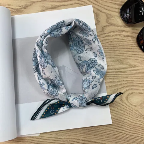 Japans Retro Paisley Puur Katoen Kleine Vierkante Sjaal Zomer Halsdoek Mode Sjaal Accessoires