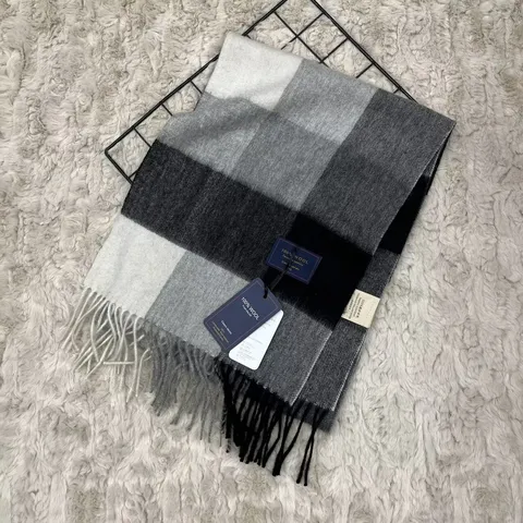 Retro Ruit Wol Sjaal Voor Vrouwen Winter Warm Kwastjes Cashmere Gevoel Lange Sjaals Mode