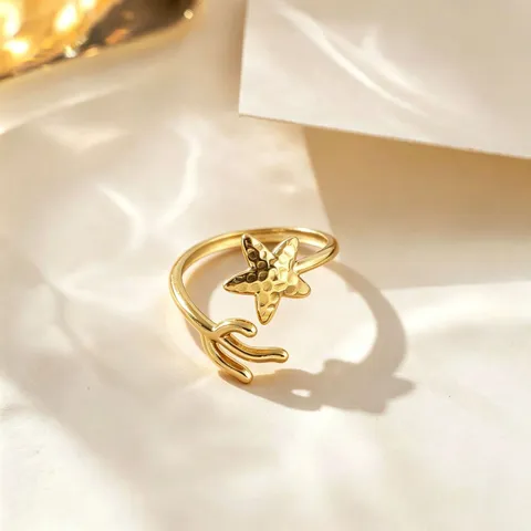 Anillo Abierto de Acero Inoxidable Minimalista para Mujeres Hombres Joyería de Dedo Ajustable Geométrica