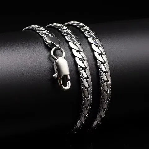 Hombre Acier Inoxidable Cadena Cubana Collar y Pulsera Conjunto Hip Hop Tendencia Pulido NK Cadena Joyería de Moda