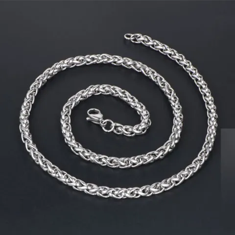 Collar de Cadena de Hueso de Dragón de Acero Inoxidable Hombres Mujeres Geométrico Acero de Titanio Hip Hop Casual Moda Joyería