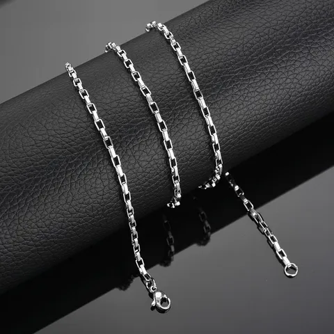 Collar de Cadena de Acero de Titanio Minimalista Para Mujeres Hip Hop Elegante Joyería de Moda de Acero Inoxidable Regalo