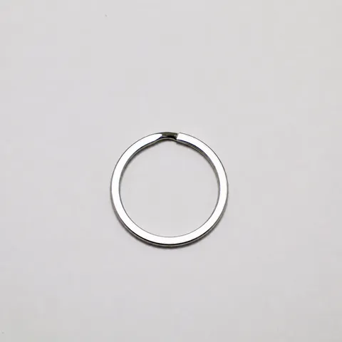 Stainless Steel Split Key Rings Flat Round Keyrings DIY Car Keychain Accessories Silver Metal Loop Fastener