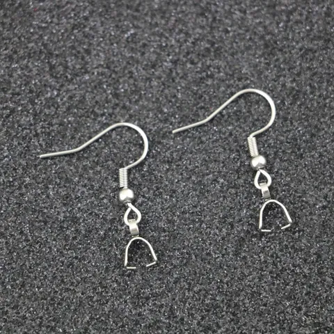 Edelstahl Ohrhaken Mit Perle Und Feder Bügel Clip DIY Ohrring Zubehör Schmuckherstellung Handgefertigte Accessoires