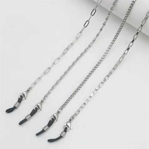 Stainless Steel Sunglasses Chain Mask Holder Strap O-Ring Box Chain Fashion Eyewear Retainer For Men Women Jewelry