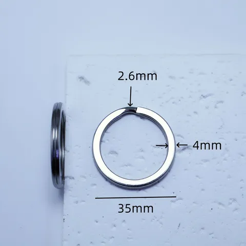 Anillas Planas de Acero Inoxidable Anillos de Llavero de Metal Resistentes para Manualidades DIY Llaves de Coche Accesorios