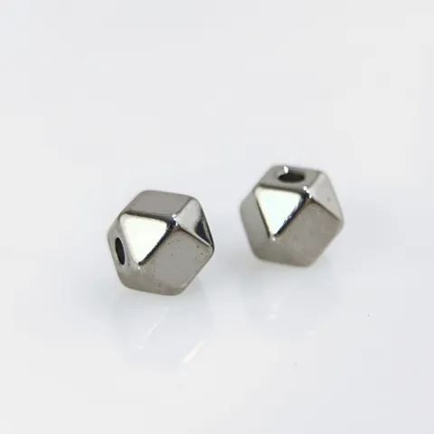 Stainless Steel Hexagonal Square Beads Spacer Loose Beads For DIY Jewelry Making Necklace Bracelet Craft Accessories