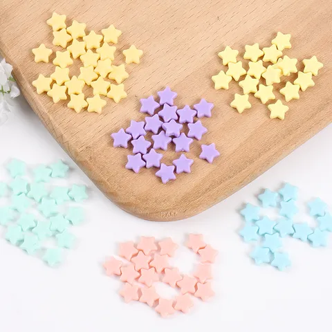 Mini Simulation Star Candy Resin Cabochons PVC Five Pointed Star Food DIY Pretend Play Miniature Craft Accessories