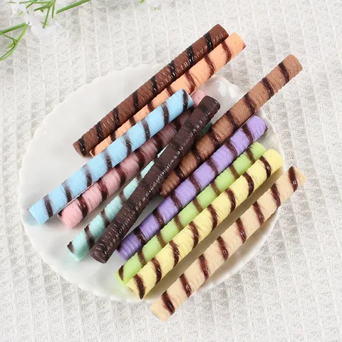 PVC Simulated Chocolate Bar Model Fake Food Dessert Cake Roll Ornament DIY Play House Toy Miniature Accessories