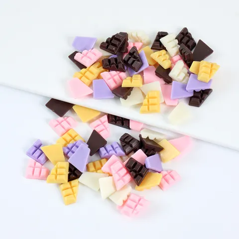 Mini Simulation Half Chocolate Block PVC Model DIY Food Play Dessert Accessories Micro Landscape Craft Decoration