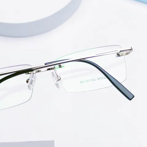 Minimalist Lightweight Rimless Metal Optical Glasses Frame Business Myopia Eyewear Frame For Men And Women