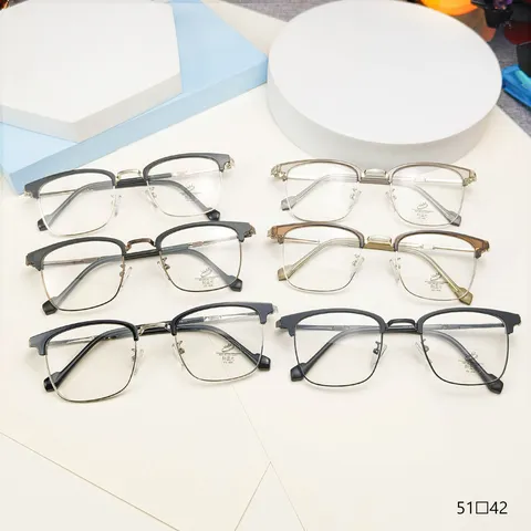 Anti-Blue Light Optical Glasses TR90 Metal Frame Retro Square Eyeglasses For Men Women