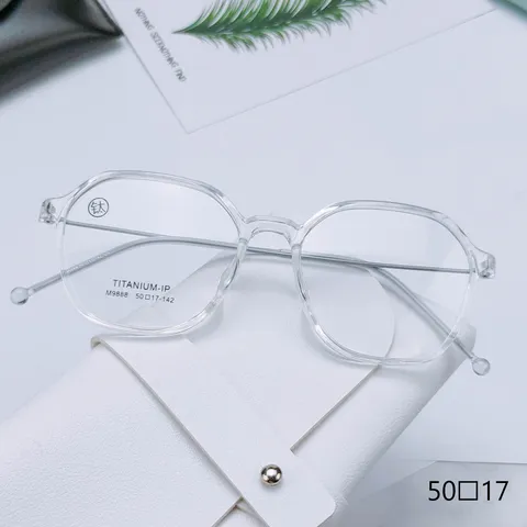 Monture de Lunettes en Pur Titane Polygone TR90 Monture de Lunettes de Vue Légère Pour Hommes Femmes