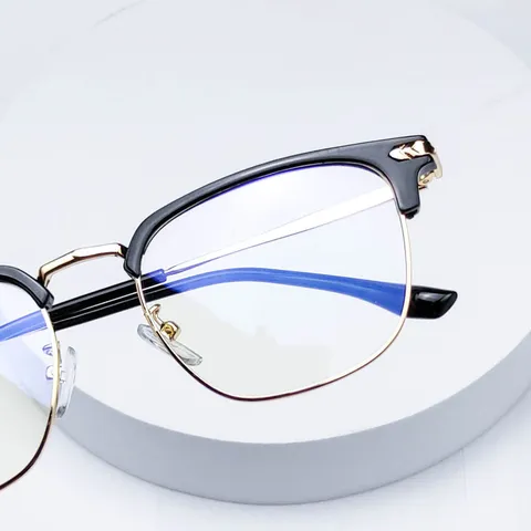 Retro Men Optical Glasses Frame Square TR90 Anti Blue Light Big Frame Eyewear Spectacle Frame